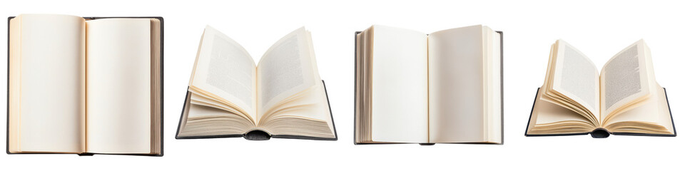 Fototapeta premium A diverse assortment of open and closed books representing the wealth of literature knowledge and educational resources available