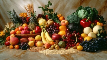 Abundant harvest, studio still life