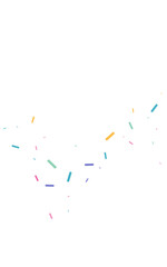 Party Rain Top Vector White Background.