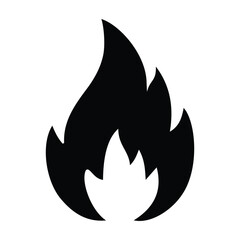 Fire silhouette icon, Fire symbol, Fire flame icon design 3