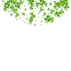 Green Clover Saint Patrick Vector White