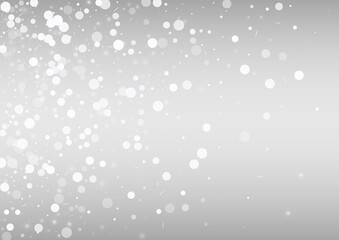 White Snow Vector Silver Background. Christmas