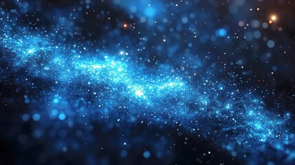 Fototapeta premium Ethereal galaxy and stars in cosmos. Universe spans the night sky with celestial nebula. Astronomy theme, ethereal feel, stellar background for mockups and templates.