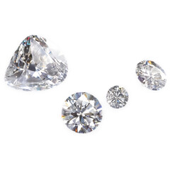 Radiant round brilliant cut diamond with sparkling light on a transparent background.

