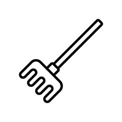 rake icon vector design template simple and clean