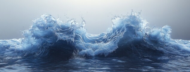 Water Splash Crown Abstract Blue Motion Liquid Serenity Stillness Nature