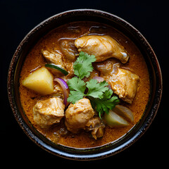 Chicken Massaman Curry in bowl.