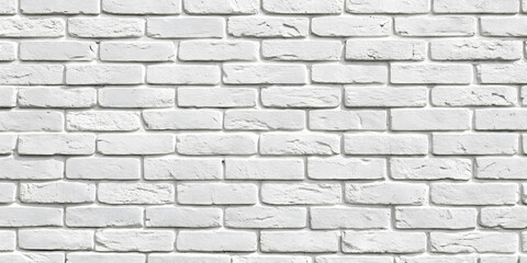 Fototapeta premium Patterned white brick wall urban space texture image minimalist design straight-on view modern aesthetic