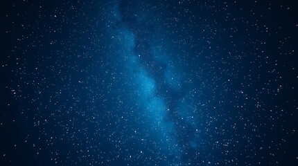 blue night sky milky way and star on dark background with noise and grain, Created with generative AI.