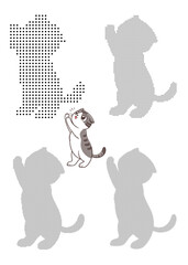 Dotted cat vector