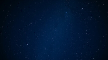 blue night sky milky way and star on dark background with noise and grain, Created with generative AI.