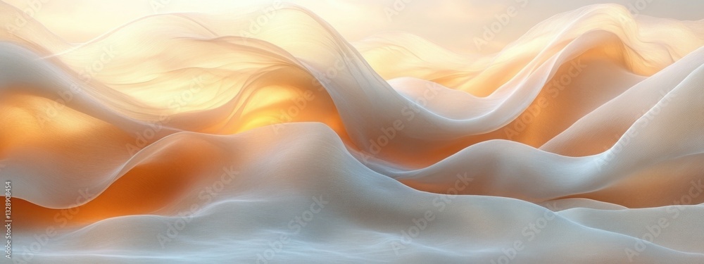Poster soft beige gradient abstract pattern with blush tones for calming background and makeup aesthetic