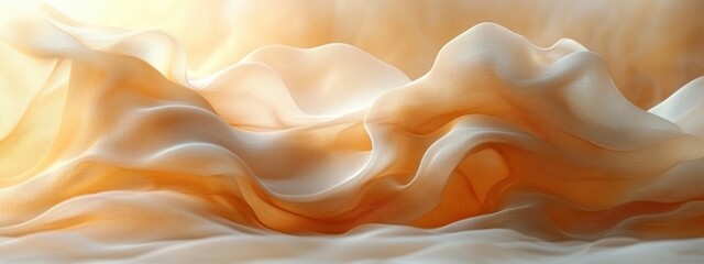 Obraz premium Soft Beige Abstract Gradient Pattern with Dreamy Pastel Tones and Pearlescent Effect for Minimalist Aesthetic