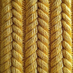 Seamless yellow fluffy towel fabric pattern with loops for cleaning and fitness top view illustration