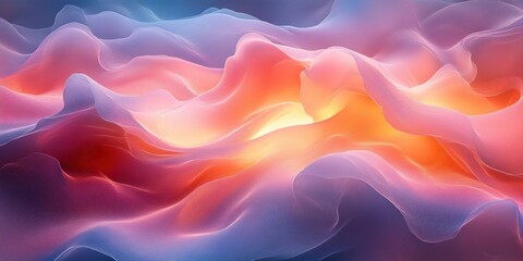 Obraz premium Abstract Pearl Pastel Gradient Holographic Seamless Pattern with Soft Waves and Minimalist Design