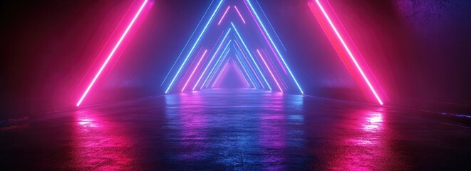 Neon Triangle Tunnel
