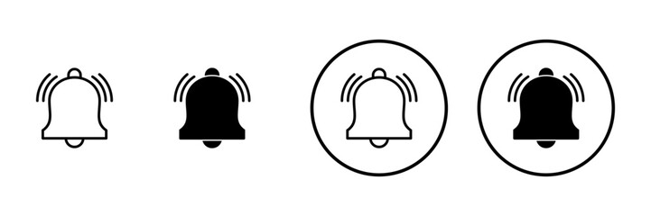 Bell icon vector. Notification sign and symbol for web site design
