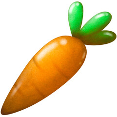 The drawing of one carrot no background.

