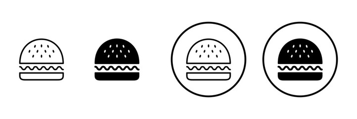 Burger icon vector. burger sign and symbol. hamburger