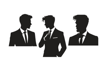 silhouette of business man