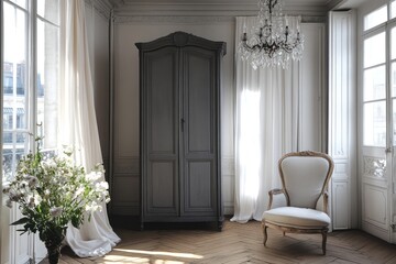 Fototapeta premium Antique Armoire in Parisian Apartment