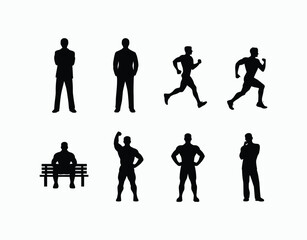 Modern Man Silhouette Design Vector Template