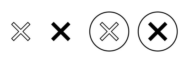 Close icon vector. Delete sign and symbol. cross sign