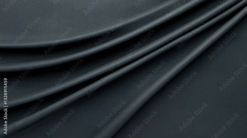 Poster close-up of dark gray fabric with elegant folds and soft light creating a luxurious texture.