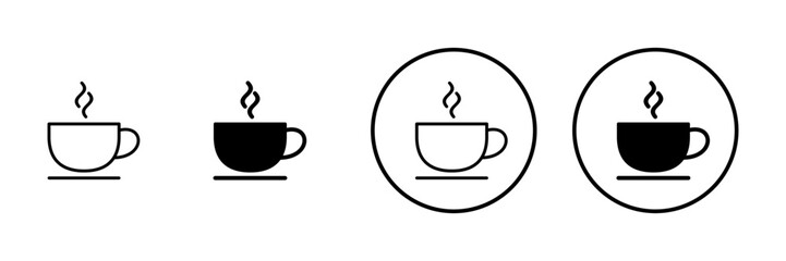 coffee cup icon vector. cup a coffee sign and symbol