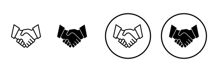 Handshake icon vector. business handshake sign and symbol. contact agreement