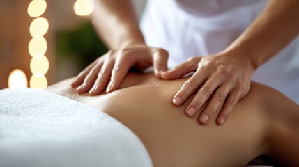 Physiotherapist provides therapeutic massage clinic image relaxing environment close-up healing techniques