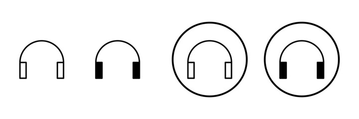 Fototapeta premium Headphone icon vector. Headvector sign and symbol