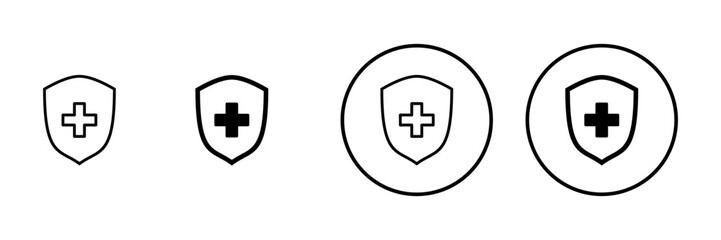 Health insurance icon vector. Insurance health document sign and symbol