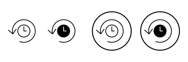 History icon vector. recent event history sign and symbol