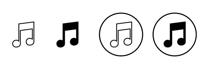 Music icon vector. note music sign and symbol