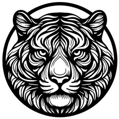 Aesthetic tiger silhouette