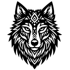 Fototapeta premium Aesthetic wolf silhouette