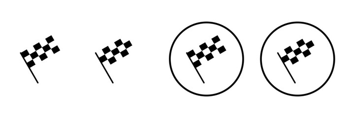 Racing flag icon vector. race flag sign and symbol.Checkered racing flag icon