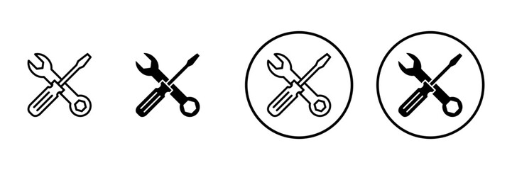 Repair tools icon vector. tool sign and symbol. setting icon. Wrench and screwdriver. Service