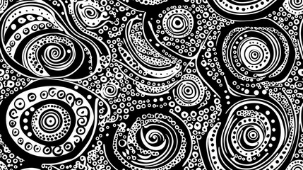 Abstract Swirling Patterns in Black and White Design Background