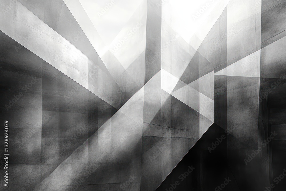 Poster modern minimalist geometric background design grayscale abstract technology presentation template