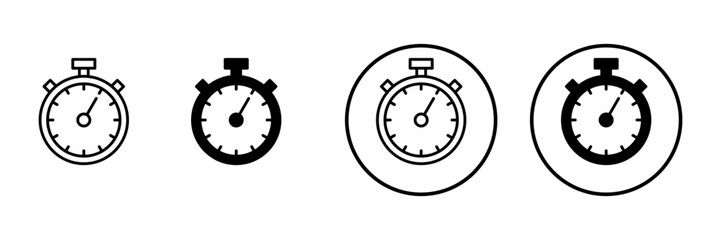 Stopwatch icon vector. Timer sign and symbol. Countdown icon. Period of time