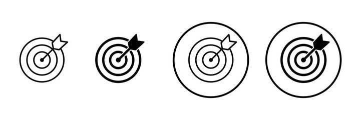 Target icon vector. goal icon vector. target marketing sign and symbol