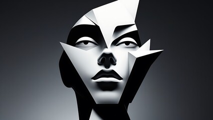 The Duality of Form: A Monochrome Composition