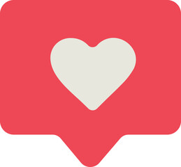 Instagram like heart button fill icon