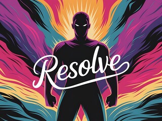 Fototapeta premium Your resolve turns whispers into thunder. Typography and Colorful Background Motivational Quote T-shirt Design Illustration