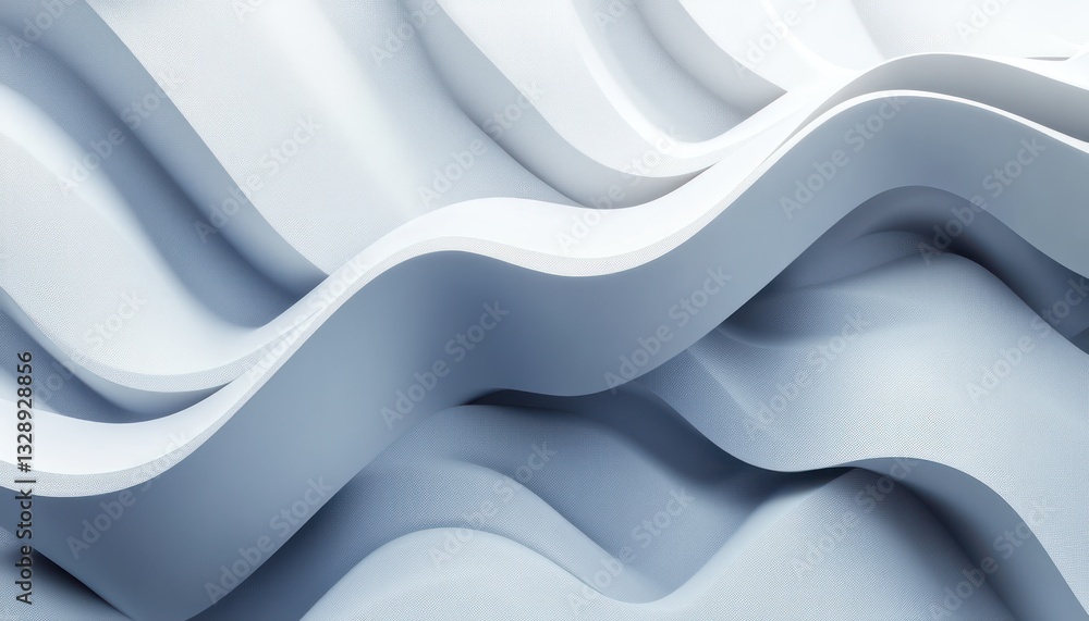 Aufkleber minimalist abstract 3d wave design with smooth patterns and modern industrial style