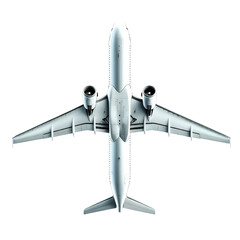 Airplane Overhead View Majestic Flight Travel Journey