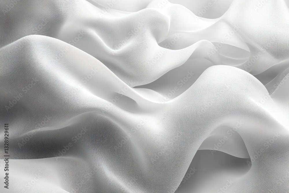 Aufkleber abstract gray and white modern technology background with soft curved lines and smooth texture