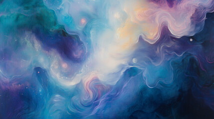 Obraz premium Mystic Universe: Vivid Abstract Waves of Light